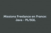 Missions Freelance en France: Java - PL/SQL