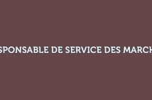 RESPONSABLE DE SERVICE DES MARCHES