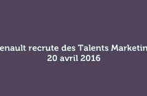 Renault recrute des Talents Marketing