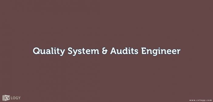 Quality System & Audits Engineer