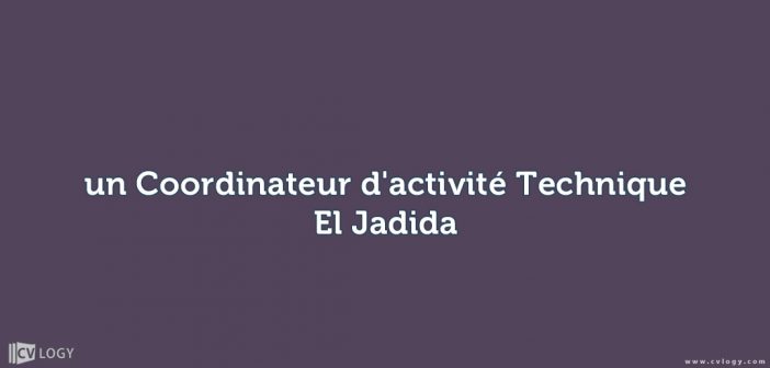 un Coordinateur d'activité Technique