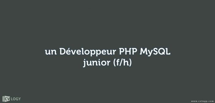 un Développeur PHP MySQL - junior (f/h)