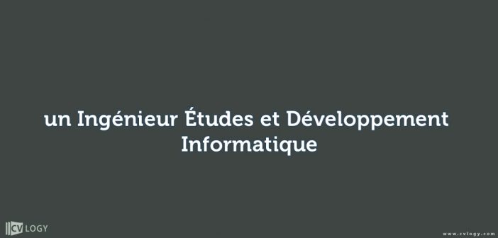 Ingénieur Études et Développement Informatique