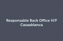 responsable Back office H/F