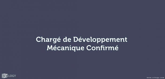 chargé de développement mécanique