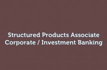 Structured Products Associate