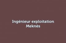 Ingénieur exploitation Meknès