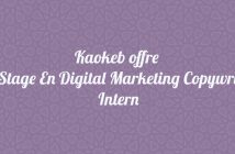 Kaokeb offre un Stage En Digital Marketing Copywriter Interne