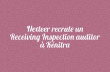 Nexteer recrute un Receiving Inspection auditor à Kénitra