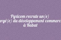 Pyxicom recrute un(e) chargé(e) du développement commercial à Rabat