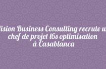 Vision Business Consulting recrute un chef de projet l6s optimisation à Casablanca