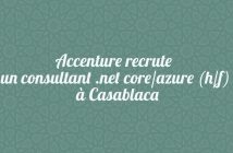 Accenture recrute un consultant .net core/azure (h/f) à Casablaca