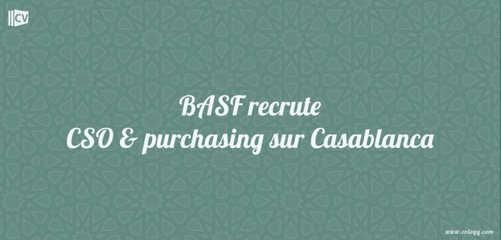 BASF recrute CSO & purchasing