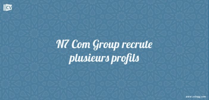 N7 Com Group recrute plusieurs profils