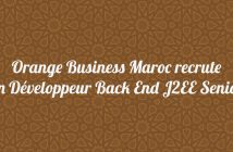 Orange Business Maroc recrute un Développeur Back End J2EE Senior