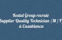 Kostal Group recrute Supplier Quality Technician (M / F) à Casablanca