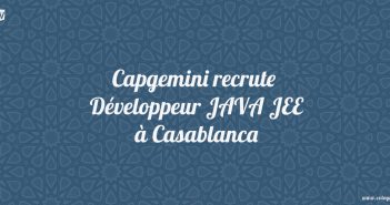 Capgemini recrute Développeur JAVA JEE à Casablanca